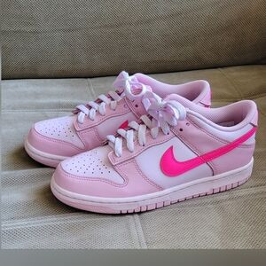 Nike Pink and Hot Pink Low-Top Sneakers